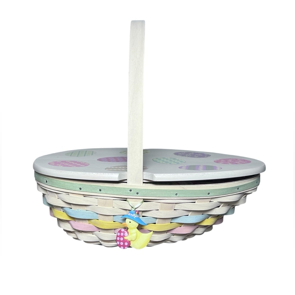 Longaberger 2009 Egg Shaped Easter Basket Combo w/Lid, Liner, Protector & Tie-on - Picture 1 of 16